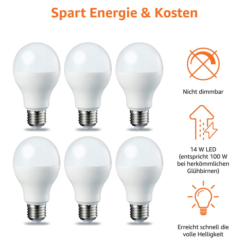 Amazon Basics E27 LED Bulb 2-6 pcs (pack of 1) 13w Warm White