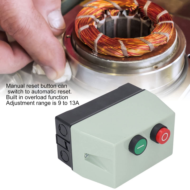 Magnetic Electric Motor Starter, IP55 Waterproof Motor Start Switch, Single-Phase 220 230 V, 3 Phases, 380, 400 V Motor Starter for Workshop