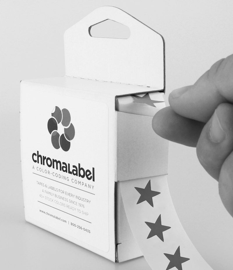 ChromaLabel 3/8" 0.375 Inch Color Code Star Stickers, 1000 Labels per Dispenser Box, Red (Pack of 2) 3/8" (Pack of 2)