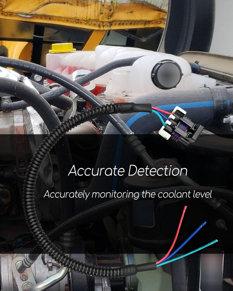 Low Coolant Level Sensor Wire Repair End Pigtail Connector Fit for Peterbilt and Kenworth Replace N9267001 Q21-6007S, 18AWG 15in Long