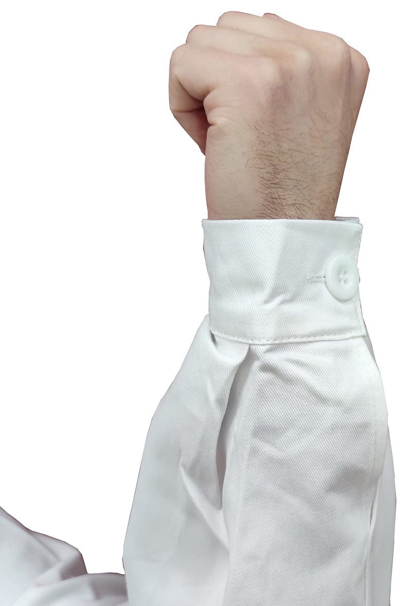 KOKOTT Surgical and dental technician and laboratory gown with back closure, 100% cotton 3XL White