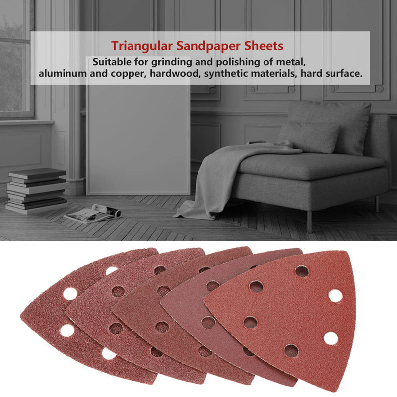Pack of 101 delta sander sandpaper triangle sanders, Velcro sanding pads multi sander, sanding set sandpaper for Bosch Fein Oscillating Multi Tool Cutting Cutter Pad
