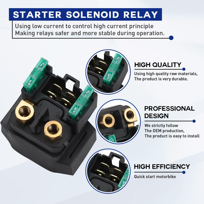 Starter Solenoid Relay for Yamaha YFM350 250 400 450 660 700 Raptor Grizzly Bruin Kodiak Big Bear Wolverine YXR450 YXR660 Rhino YFM250 Bear Tracker