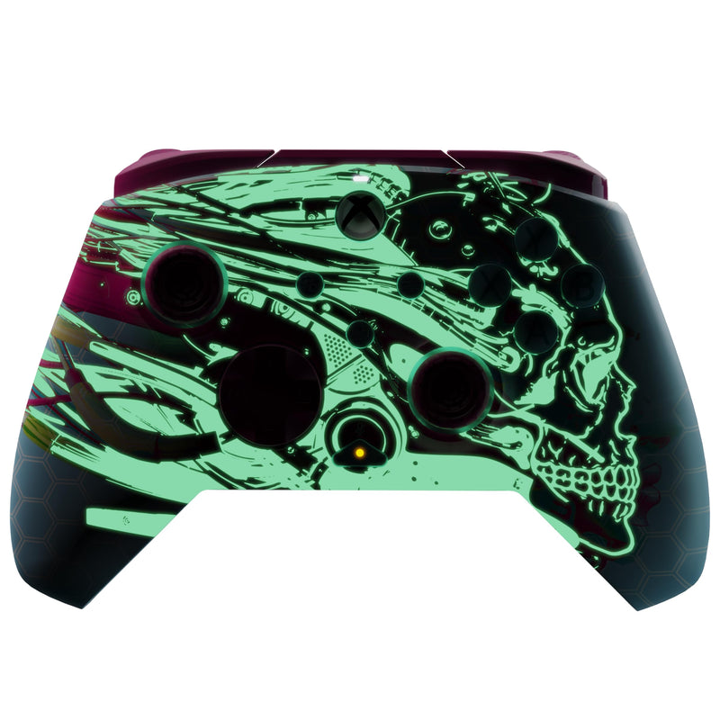 PDP Gaming REMATCH GLOW Enhanced Wired Controller Licensed for Xbox Series X|S/Xbox One/PC/Windows, Mappable Back Buttons, Advanced Customizable App - Android Dreams (Glow in the Dark) Android Dreams (Glow in the Dark)