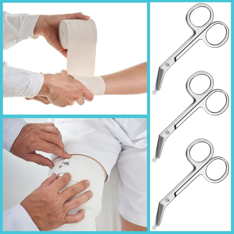Bandage Scissors with Engraving, Bandage Scissors Care, Medical Scissors, Ostomy Scissors, Nurse Scissors, for Doctors or Nurses (Silver 11 cm)