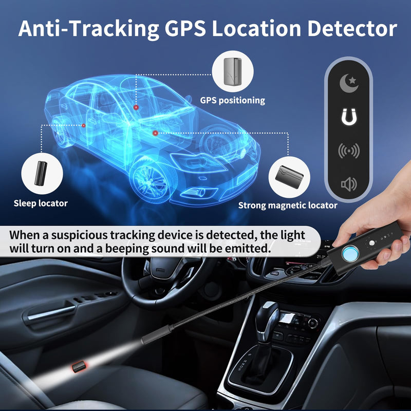 Hidden Camera Detectors for Travel, Anti Spy Detector, GPS Tracker Detector for Cars, Portable Bug Detector, RF Signal Finder for Hotel Home Office Bathroom Car Airbnb R35-1
