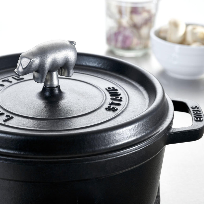 Staub Pig Cocotte Knob Silver 6.7 x 2.5 x 4.5 cm Single