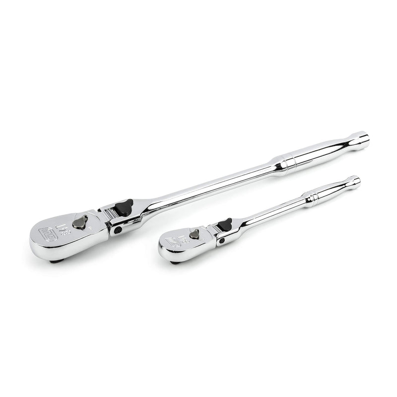 GEARWRENCH 2 Piece Drive 84 Tooth Locking Flex Head Teardrop Ratchet set - 81274A-07 2 Pc. Locking Flex New Version