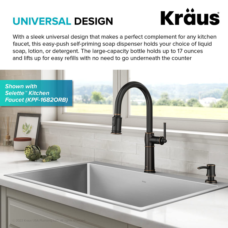 KRAUS Kitchen Soap and Lotion Dispenser in Oil Rubbed Bronze, KSD-54ORB Traditional Style