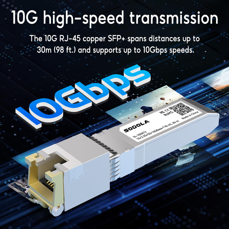 SODOLA SFP Module 2X10GBase-T RJ45s