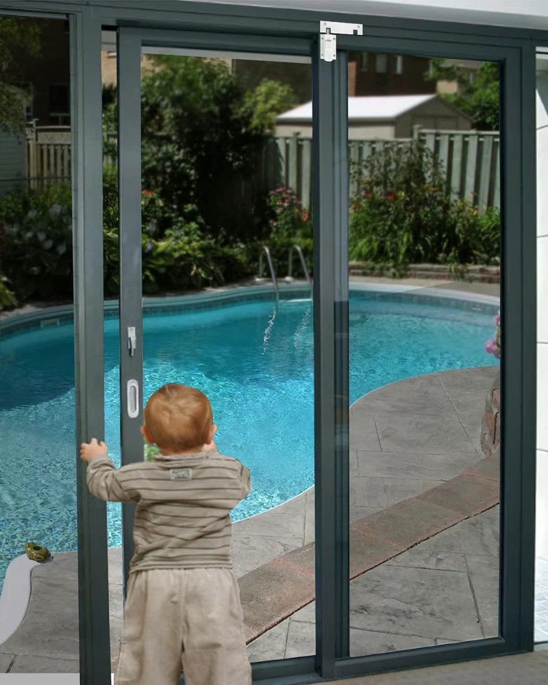 SDGINA Sliding Door Security Lock 2 Pack - Sliding Patio Door Lock for Glass Doors, Child Safety Foot Locks Sliding Glass Door Lock 2.0
