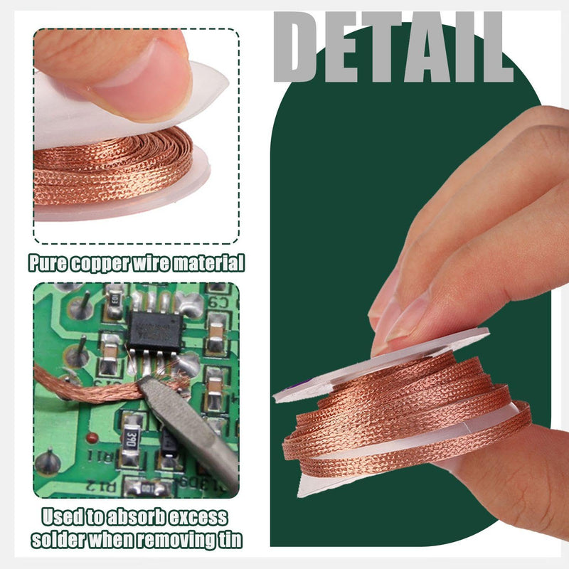 4 Rolls Tin Suction Wire Repair Tools Circuit Board Solder Remover Discharge Accessories Mobile Phone Repair Accessories