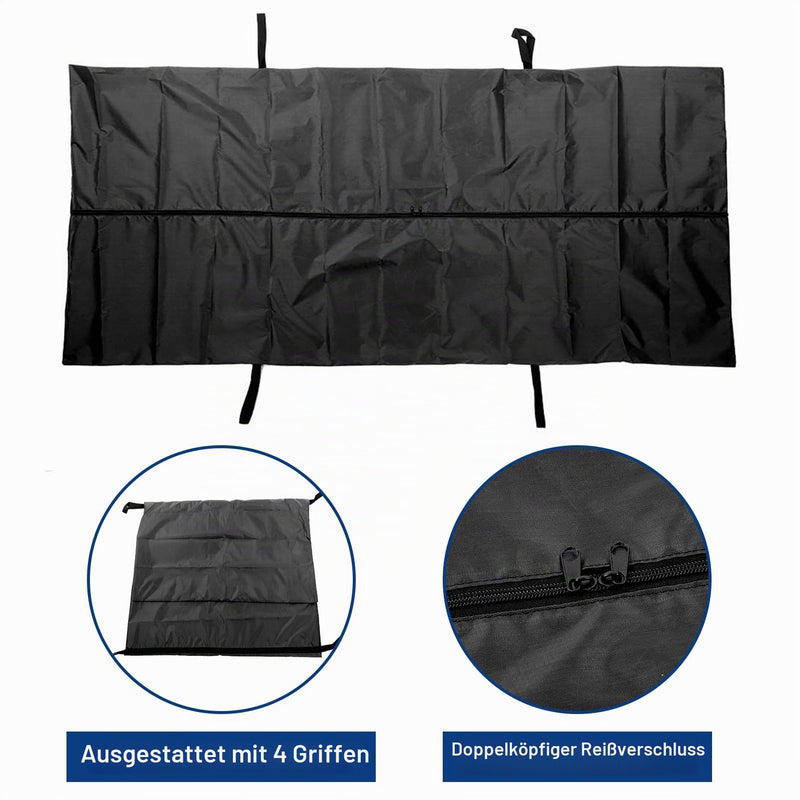 Body Bag, 210D Waterproof Leak Can, Body Bag, Animal Stretcher Medical Duffel Bag with 4 Carrying Tyres, Funeral Supplies (Black)