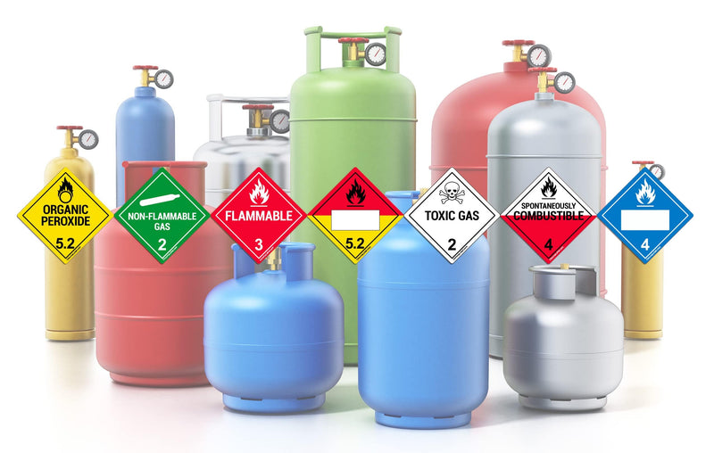 ChromaLabel 1 Inch Permanent Durable Square D.O.T. Hazard Labels, Class 2 Toxic Gas, 250/Roll 1" x 1"