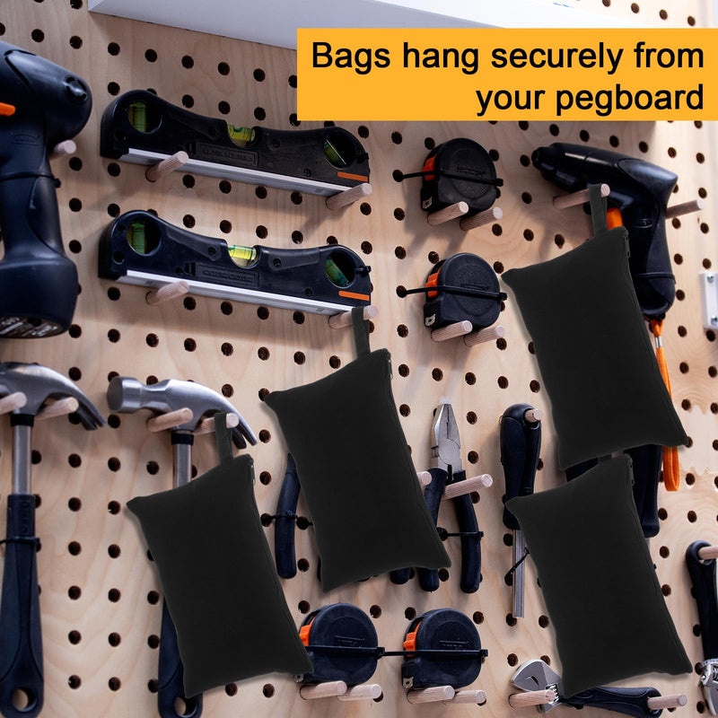 Eccliy 12 Pcs Canvas Tool Bag Pouch Zipper 16 oz Heavy Duty Utility Pouch Bag Multipurpose Storage Organizer 11.8" x 7.9" for Tools, Stationary, Craft, Electronics, Home & Workshop(Black) Black