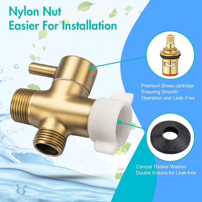 BARROCK Handheld Bidet Sprayer for Toilet, Stainless Steel Metal Made Baby Cloth Diaper Spraying Kit, Bathroom Toilet Bidet Attachment Set for Bathing Pets and Feminine Hygiene, Brushed Brass Gold Brushed Gold 1