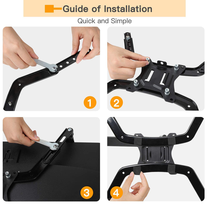 ErGear VESA Mount Adapter, Universal Non-VESA Monitor Stand Adapter for 17 to 27 Inch Screens, VESA Bracket 75x75 mm - EGMUA4