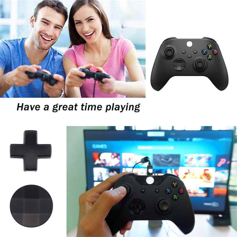 Alovexiong 2Pcs Elite Controller Metal D-Pads Replacement for Xbox One Elite Series 2, Stainless Steel D-Pads, Directional Pad Button Kits for Xbox One Elite Series 2, for Elite Series 2 Core (Black)