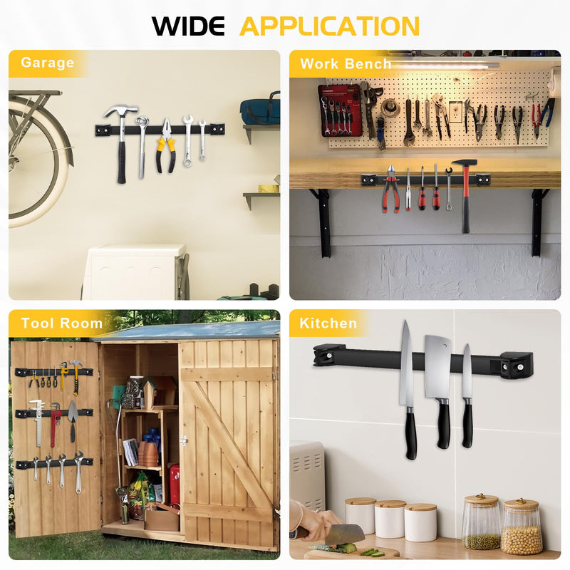 DGSL Magnetic Tool Holder Strip 5 Pack, 16 In Heavy Duty Tool Organizer Magnetic Strip, Tool Magnet Bar For Garage Tool Organization 16 In x 5