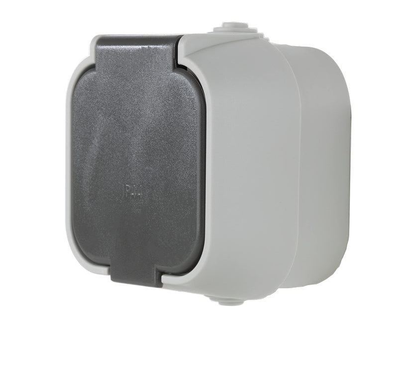 REV Ritter 10216 Socket Standard Grey IP44 1 x socket