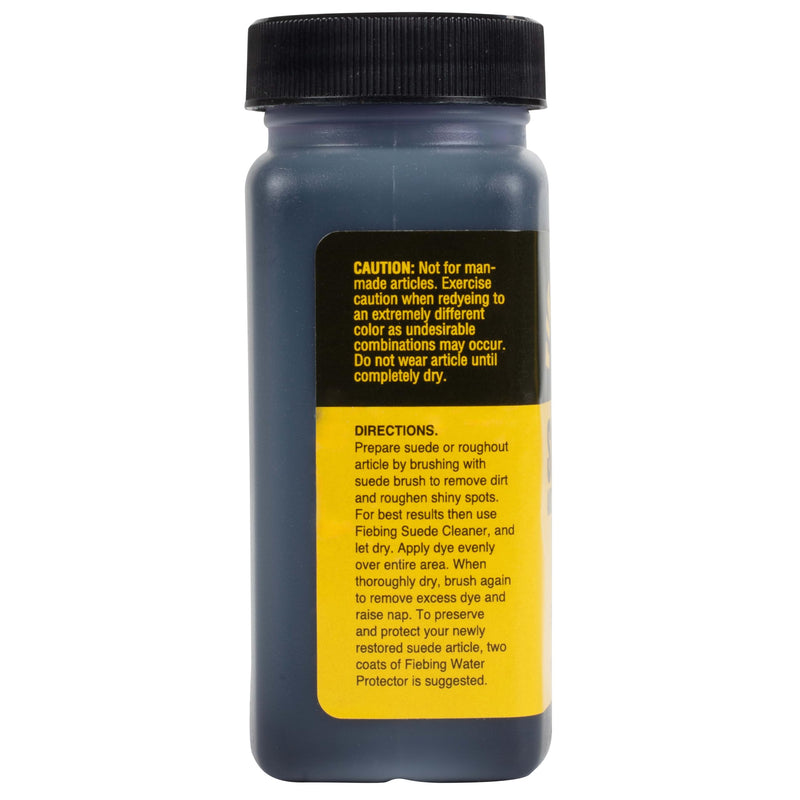 Fiebing's Black Suede Dye (4 oz) - Recolor, Brighten & Restore Suede & Roughout Leather Shoes, Furniture, Purse - Includes Wool Dauber for Easy Application - Flexible When Dry, Won't Crack or Peel