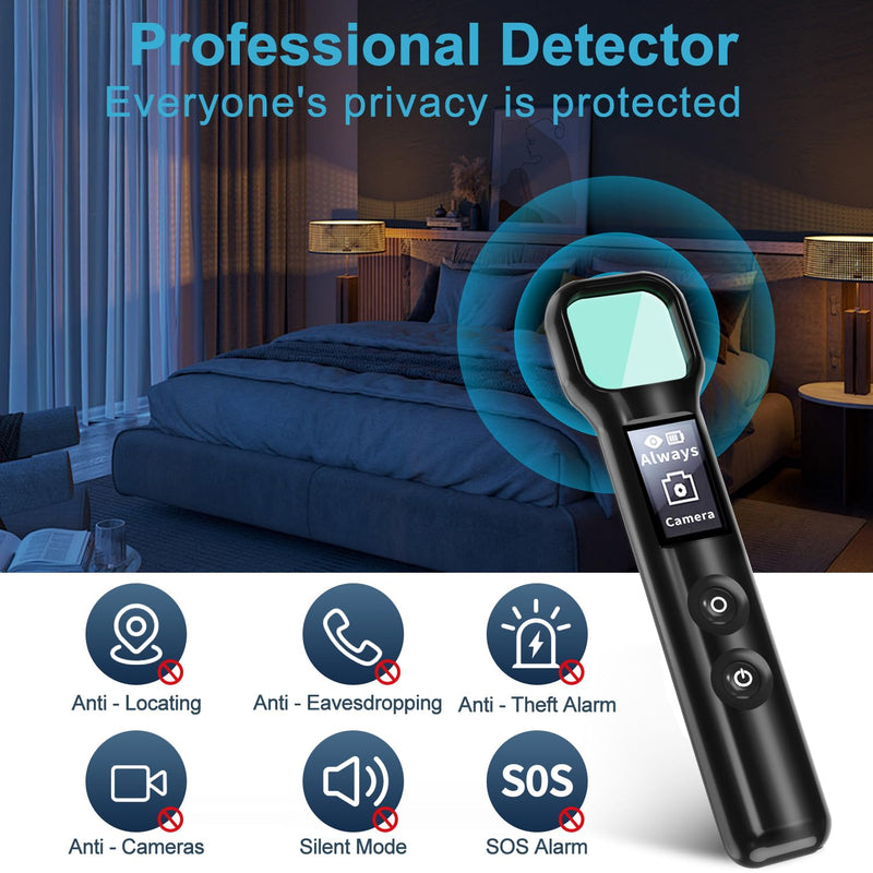 Hidden Camera Detectors - Camera Detector - Anti Spy Camera Detector - Car GPS Tracker Detector Bug Detector & Portable Camera Finder Hidden Device Detector for Car,Home,Hotel,Office,Travel,Bathroom