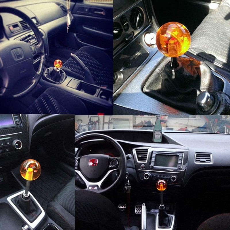 RASTP Dragon Ball Z Star Manual Gear Stick Shift Knob Universal Gear Shifter Knobs with Adapter Fits Most Car(7 Star) 7star