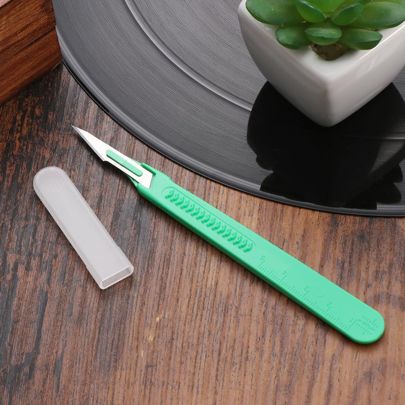 UKCOCO Disposable Plastic Surgical Scalpel Knives Multifunctional Carving Knife Tools Scrapbooking Craft Disposable Scalpels with Individually Packed Pack of 10