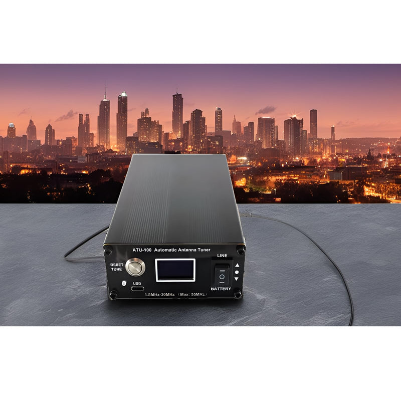 ATU-100 EXT Antenna Tuner for Ham Radio, GOOZEEZOO V3.2 1.8-55MHz Automatic Antenna Tuner by N7DDC 100W Open Source with 5000mAh Battery