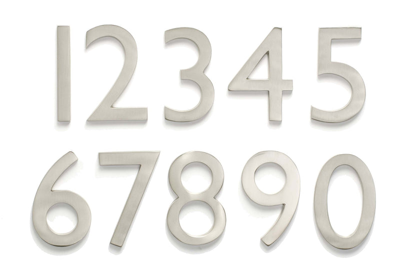 Architectural Mailboxes 3582SN-8 Satin Nickel 4 in. Brass Floating House Number, 8 (Pack of 2) 1 Count (Pack of 2)
