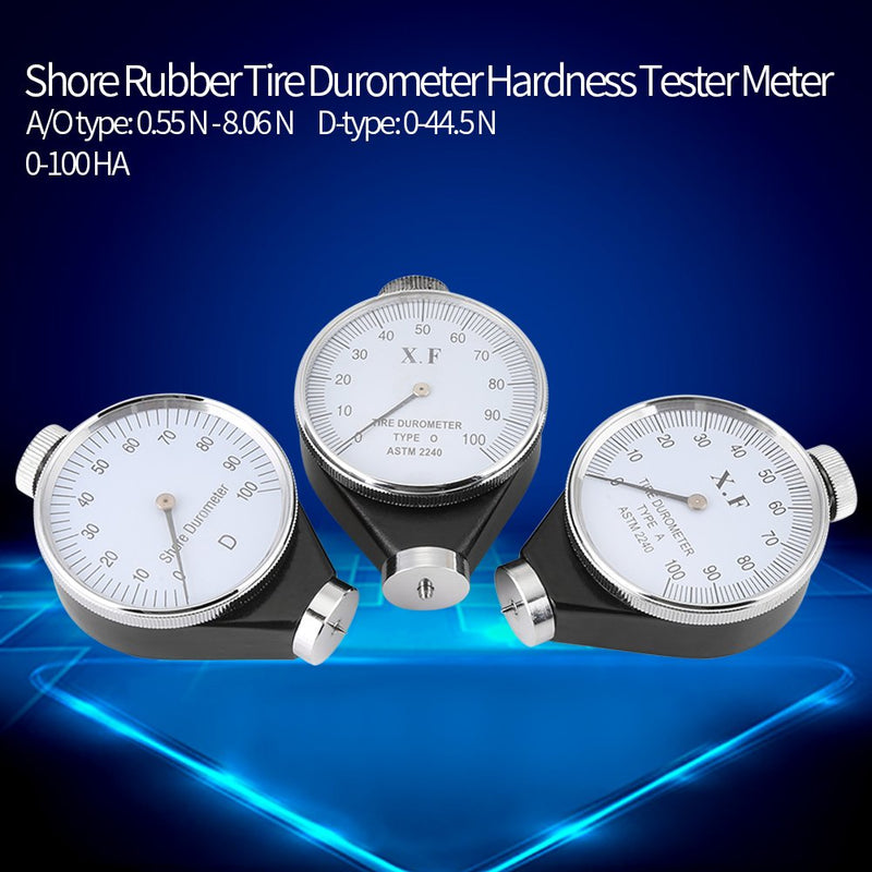 Hardness Tester, Jectse 0-100 HA Shore Type A Rubber Hardness Tester Rubber Tire Durometer Hardness Tester Meter Shore Tire Hardness Tester (A)