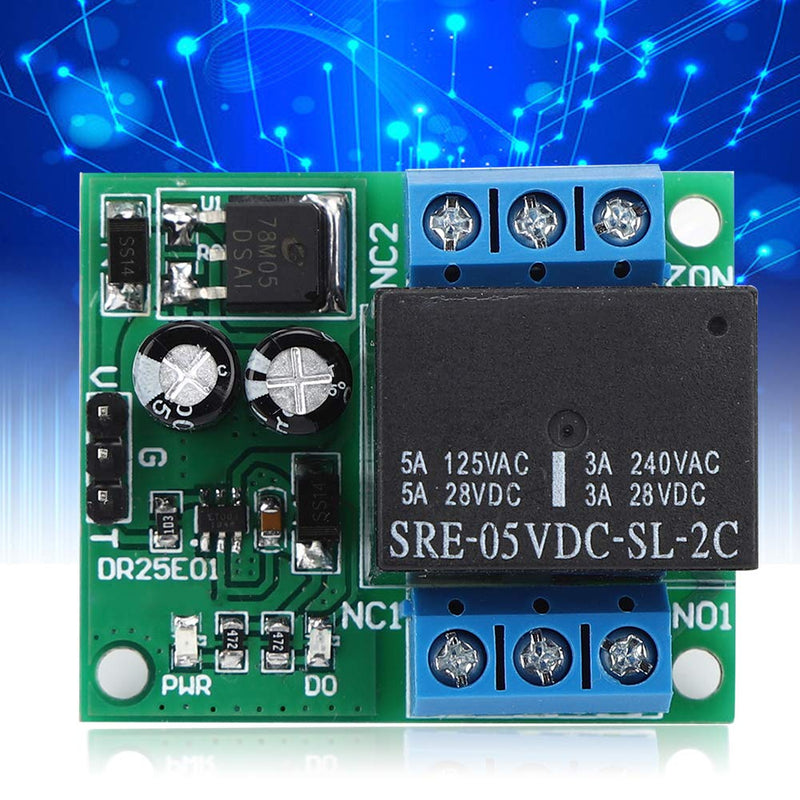DC 6-24V 5A DPDT Relay Module Switch DR25E01 Stable Double Pole Self-Locking Double Swivel Bistable Relay Board High Safety for LED Motors(DC6-24V) Dc6-24v