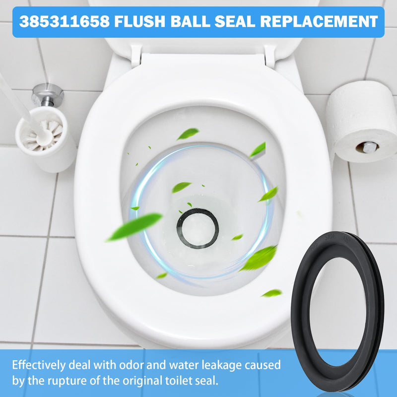 385311641 RV Toilet Water Valve Kit Replacement for Sealand Dometic RV Toilets 300, 301, 310, 311, 320, 321, Camper Trailer RV Pedal Flush Toilet Repair Kit with 385311658 Flush Ball Seal Valve + Flush Ball Seal