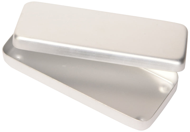 Cardiomedical Products 201 aluminum box, 17.5 cm x 7.6 cm x 2 cm