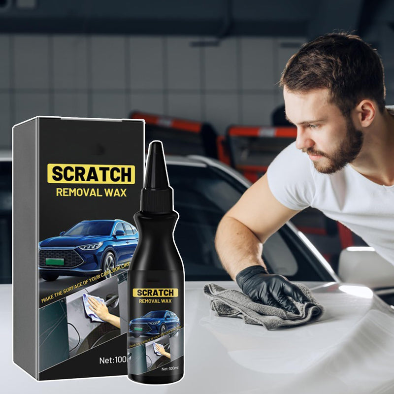 Car Paint Scratch Repair, 2025 New Car Scratch Remover for Vehicles, Scratch Repair Polishing Wax for Car Paint, Premium Scratch Remover Kit with Sponge for Vehicles for Deep Scratches (1PCS) black