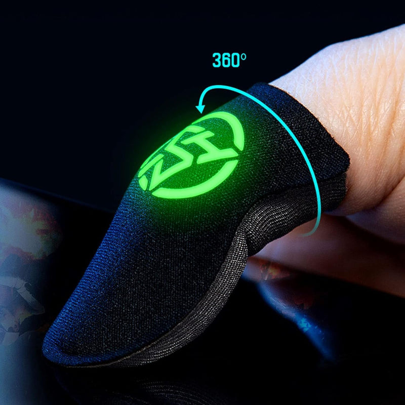 2Pcs Black Game Fingertip Gloves for Sweatproof Anti-Slip Finger Sleeve Breathable Gaming Finger Cover Thumb Gloves for Mobile Gaming Grip Pain-Relief Mobile Phone Gaming Finger, Gaming Accessories