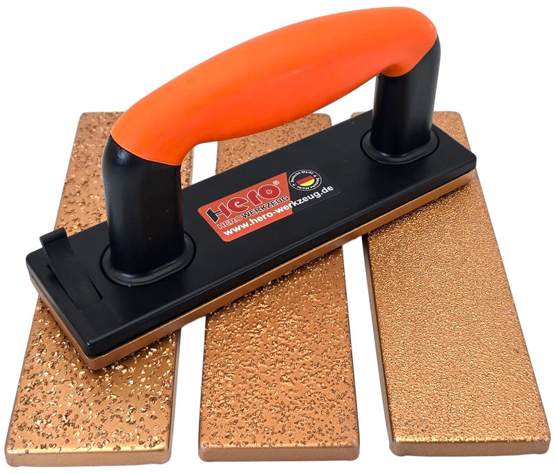 Hero Carbide Hand Sander Set of 5 K24/K36/K60 - Tungsten Carbide Sanding Board for Wood, Screed, Tile Adhesive & Filler - Sanding Block with Magnetic Change System for Renovation & Renovation | Up to 1500 x longer service life thanks to tungsten carbid...