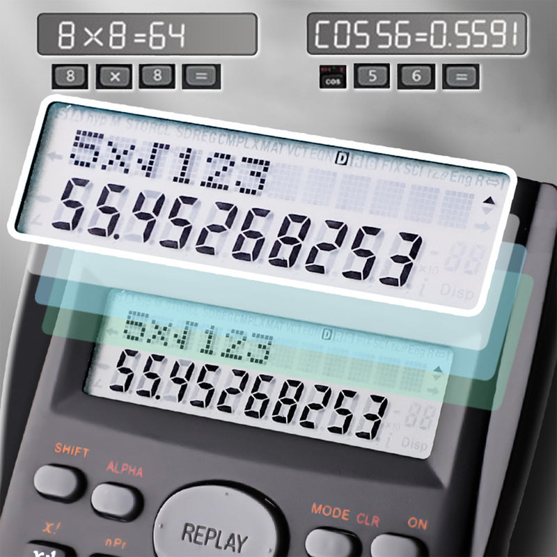 24 Pack Scientific Calculators, 2 Line Engineering Large Display Scientific Calculator Bulk Multi-Function Ideal for Student Teacher Algebra Chemistry Finance Construction Office School Business