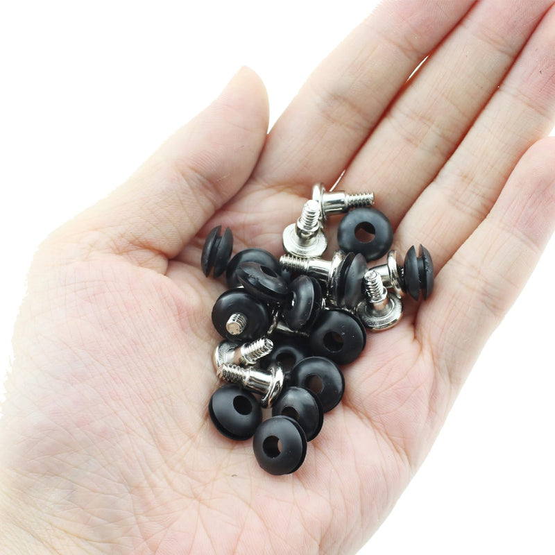 20PCS 3.5 Inch Anti Vibration Mounting Screws Black Hard Disc Vibration Damping Screws Suitable for Computer Chassis Cabinet