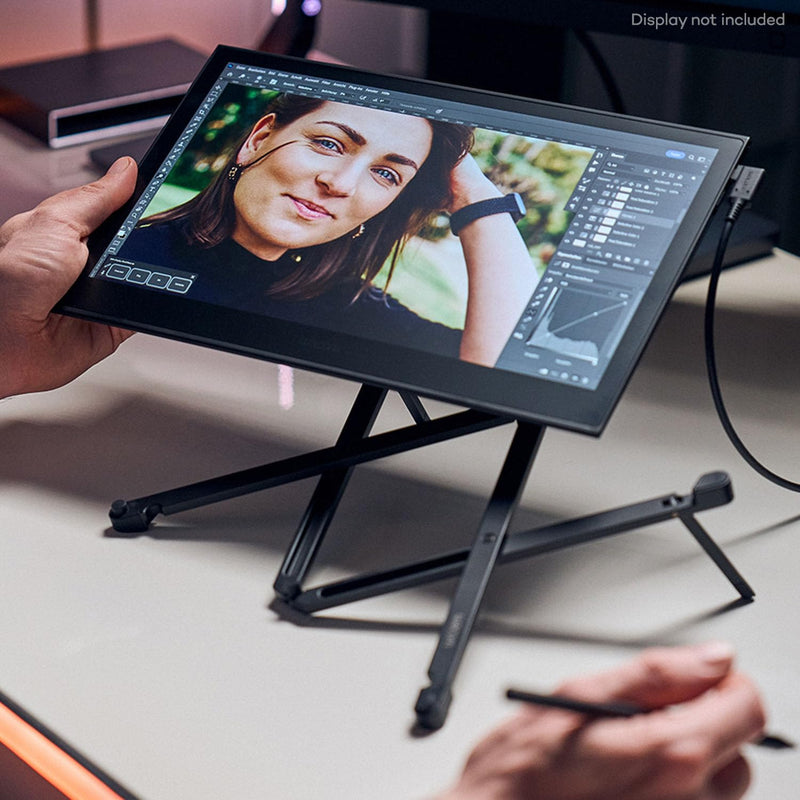 Wacom Foldable Tablet Stand for Movink Creative Pen Display Tablet, Slim Folding Portable Drawing Pad Riser Monitor Holder Accessory