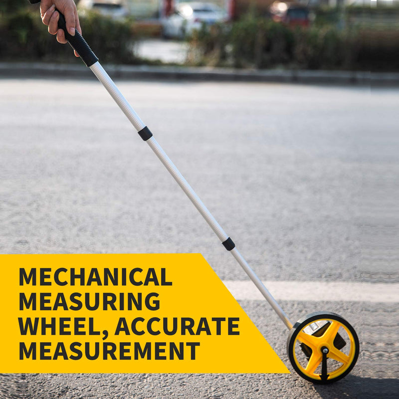Zozen Measuring Wheel in Meters, Meters Measure Wheel – Metric Units [Up to 9,999m], Rolling Measurement with Carrying Bag, Telescopic/One Key to Reset/Starting Point Arrow.