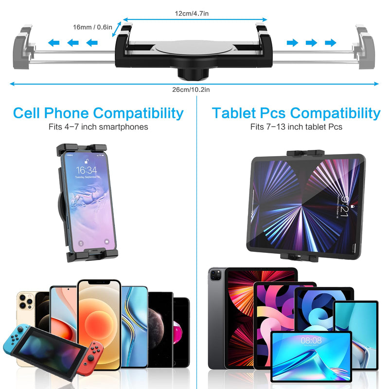 Cup Holder Tablet Mount for Car [Height Adjustable Arm] Vehicle/Truck Cupholder Tablet Mount Drink Holder for 4-12.9" Devices, iPad Pro Air Mini, Galaxy Tabs, iPhone, Tablets & Phones