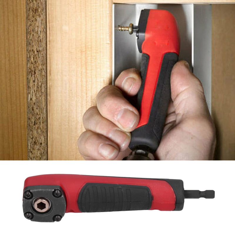 Shockwave Right Angle Adapter, Multifunctional Red 90 Degree Impact Driver Drill Adapter, Right Angle Drill Attachment Adapter