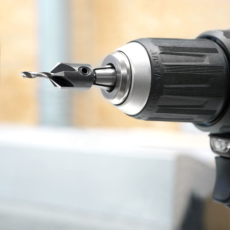 ENT 26516 5-piece countersink set HSS, diameter (d) 4, 5, 6, 8 and 10 mm, e 90°, right 5-piece. Set Ø 4 - 10 mm