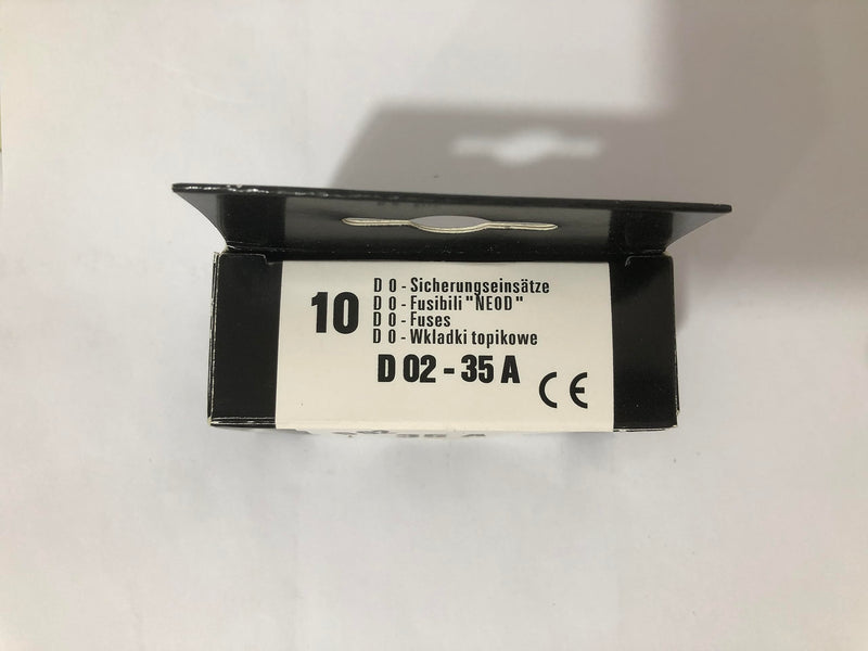 Heschen Ceramic Neozed Fuse Links, D0 Type Fuse Link, D02, 35A 400VAC, gL/gG Type, Pack of 10