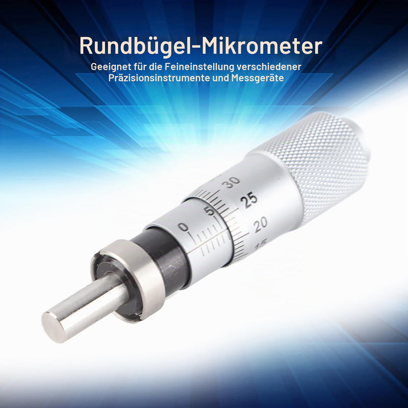 Internal Micrometer, 0-13 mm Flat/Ball Head for Fine Tuning of Various Precision Instruments (Flat Head with Nut)