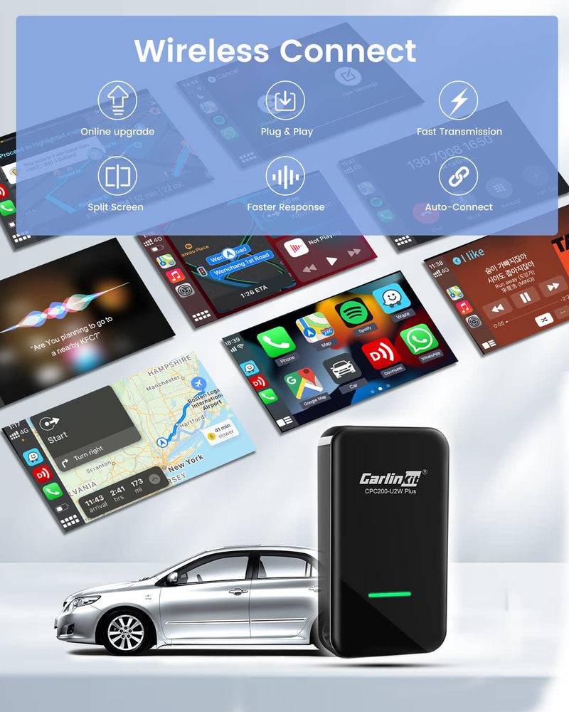 Carlinkit 3.0 Wireless CarPlay Adapter USB for Factory Wired CarPlay Cars (Model Year: 2015 to 2025), Wireless CarPlay Dongle Convert Wired to Wireless CarPlay
