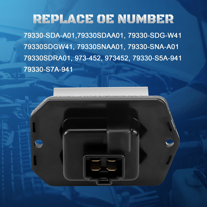 HVAC Front Blower Motor Resistor Control Module Replacement for Honda Accord Civic CRV Element Odyssey Pilot Acura RDX TSX EL Replaces 79330-SDA-A01,79330-SNA-A01,79330-SDG-W41