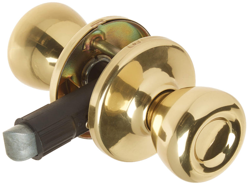 Kwikset 200M 3 CP 7/8RFL RCS 92001-519 Mobile Home Hall and Closet Door Knob in Polished Brass (Pack of 2) Pack of 2
