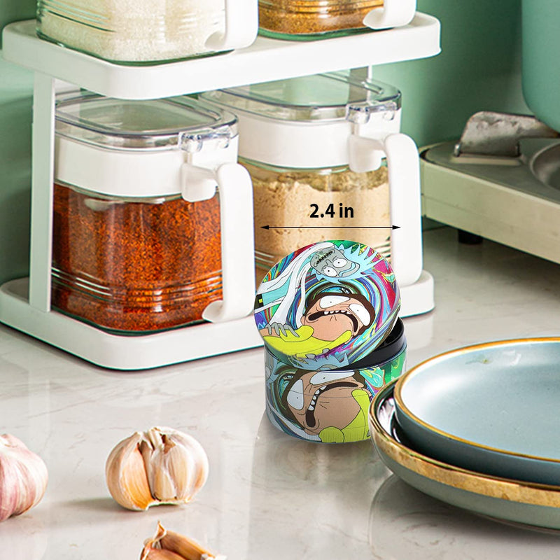 Kitchen Spice Grinder 2.4'',Cartoon 2 Cyan